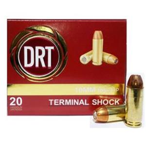 DRT Ammo Terminal Shock 10mm Auto 105 Gr FBHP 20 Rounds