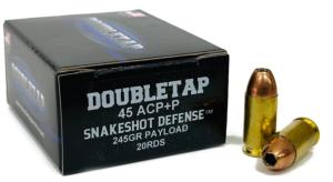 DoubleTap Ammunition Snake Shot 45ACP 20 Per Box/50 Case, 45ASS20