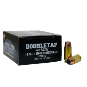 DoubleTap Bonded Defense .40 S&W Ammunition 180 Grain JHP Bonded Projectile 1050fps