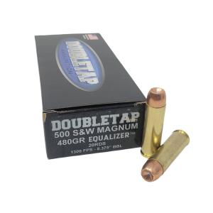 Double Tap 500 S&W 455gr Equalizer 20rds Ammunition