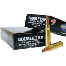 Doubletap Ammunition .308 Win/7.62x51mm 165 gr LFHP 20rds Rifle Ammo for Versatile Performance - 308W165X
