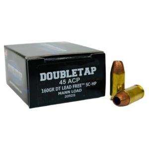 Doubletap Ammunition DT Lead-Free .45 ACP 160 gr LFSCHP 20rds Handgun Ammo for Clean Shooting - 45A160XM