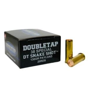 Doubletap Ammunition DT SnakeShot .38 Special 130 gr #9 20rds Handgun Shotshell for Effective Defense - 38SPSS2