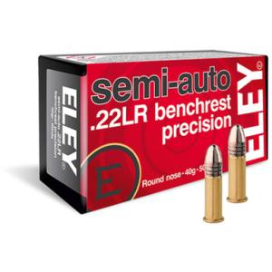 ELEY SEMI-AUTO BENCHREST .22 LR AMMUNITION 50 ROUNDS ROUND N