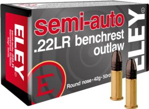 ELEY Semi-Auto .22LR Benchrest Outlaw Ammunition 42 Grain 50 Rds [FC-650911023201]