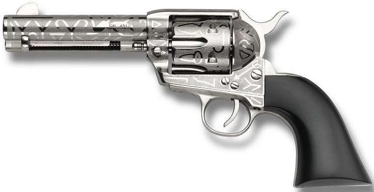 EMF Company Inc. DEX Cattlebrand Nickel Engraved GW45NECB434NMUB 45 Long Colt 4.75"