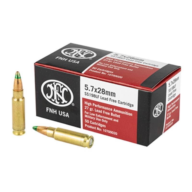 FN High Performance 5.7x28mm 27gr Jacketed Hollow Point Ammo, 50rd - 10700020