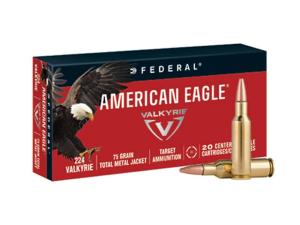 Federal American Eagle Ammunition 224 Valkyrie 75 Grain Total Metal Jacket - 327521 AE224VLK1