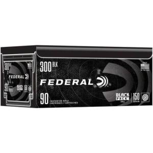 Federal Black Pack 300 Blackout Ammo 150 Grain Full Metal Jacket Boat-Tail - FC300BLKBF Case of 360 (4 Boxes of 90) - Free Shipping - brass case - MPN FC300BLKBF ( UPC - 604544705775)