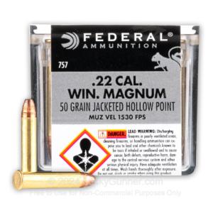 Federal Game-Shok .22 WMR Ammunition 50 Grain Jacketed Hollow Point 500 Rounds