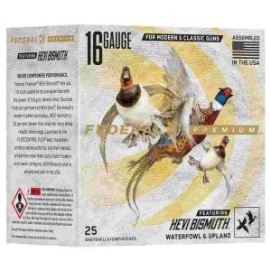 Federal Premium HEVI-Bismuth Shotshells 16ga 2-3/4" 1-1/8oz 1400 fps #3 25/ct FAPHBX1633
