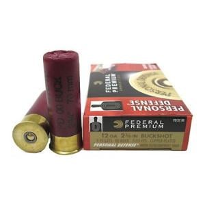 Federal Premium Personal Defense Shotshells 12 ga 2-3/4" 9 plts #00 1145 fps 5/ct