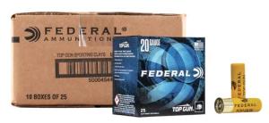 Federal Top Gun 20 GA 2.75' 7/8oz #7.5 Shotgun Ammunition 250rd Case
