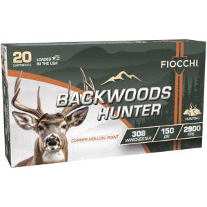 Fiocchi Backwoods Hunter Rifle Ammo 308 Win. 150 gr. CHP 20 rd.