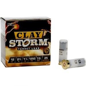 Fiocchi Clay Storm Shotgun Ammo, 12 Gauge, 2-3/4", 1-1/8oz, #7.5 Shot, 25 Rounds