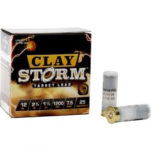 Fiocchi Clay Storm Shotgun Ammo, 12 Gauge, 2-3/4", 1 oz, #7.5 Shot, 25 Rounds