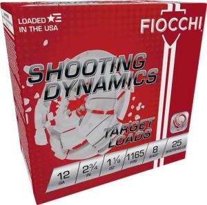 Fiocchi Shooting Dynamics Light Dynamic 2.75" 12 Gauge Ammo, 250 Rounds - 12SD18L8