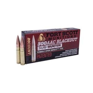 Fort Scott Munitions 300 Blackout Ammo 300AAC Blackout 190 Grain Centerfire Rifle 20 Rounds