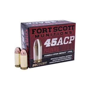 Fort Scott Munitions 45ACP 180 Grain Centerfire Pistol Ammunition 20 Rounds 450-180-SCV