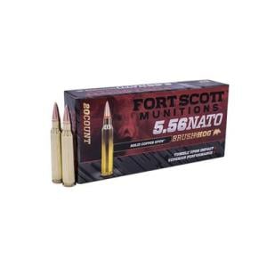 Fort Scott Munitions 5.56x45mm NATO 55 grain Copper Solid Brass Centerfire Rifle Ammo 20 556-055-SCV