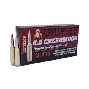 Fort Scott Munitions 6.5 CREEDMOOR 123 Grain Centerfire Rifle Ammunition 20 Rounds 65CM-123-SCV11
