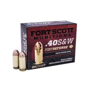 Fort Scott Munitions Self Defense Tumble Upon Impact .40 S&W 125 gr Ammo SCS - 20rds - 400125SCV