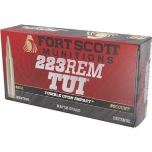 Fort Scott Munitions TUI .223 Remington 40 Grain SCS 3798 fps 20 Rounds