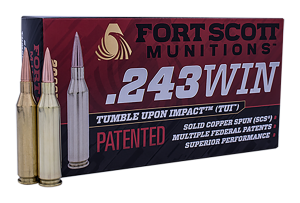 Fort Scott Munitions TUI .243 Winchester 70 Grain Centerfire Rifle Ammo