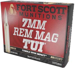 Fort Scott Munitions TUI 7mm Remington Magnum Ammo 150 Grain Solid Lead Free Box of 20 Free Shipping with $99