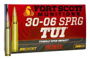 Fort Scott Munitions Tumble Upon Impact .30-06 Springfield 168 gr SCS 20rds Rifle Ammo for Unmatched Performance - 3006168SCV