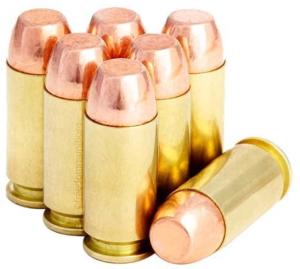 Freedom Munitions .40 S&W 180 Grain Round Nose Flat Point Brass Cased Pistol Ammo, 50 Rounds, FM40RF180N FM40RF180N