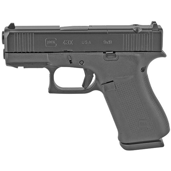 Glock 43X 3.41 BLK MOS FS FSS RAIL 10RD US UX4350201FRMOS 9mm 10.0000 3.39"