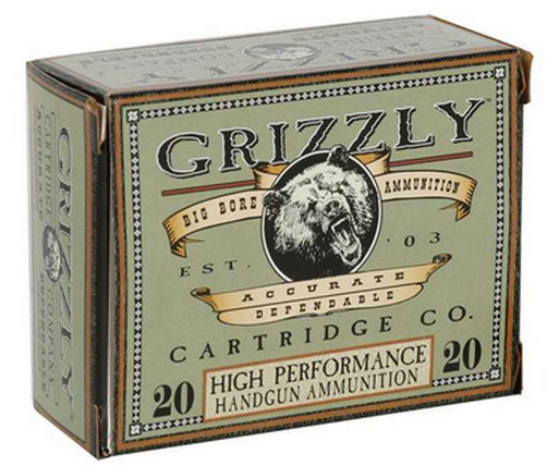 Grizzly Cartridge 10 mm 180 Grain Jacketed Hollow Point Pistol Ammo 20 Rounds GC10M4