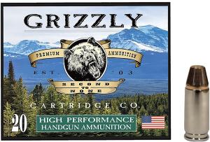Grizzly Cartridge Bear Load 9mm Luger +P+ Ammo 124 Grain Full Metal Jacket Box of 20