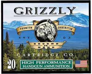 Grizzly Cartridge High Performance Handgun 38 Special +P Ammo 148 Grain Full Metal Jacket Box of 20