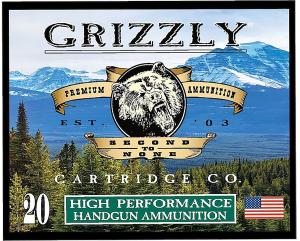 Grizzly Cartridge High Performance Handgun 44 Remington Magnum +P+ Ammo 240 Grain Jacketed Hollow Point Box of 20