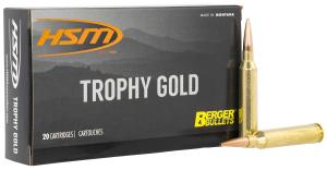 HSM Ammunition Trophy Gold 6.5x284 Norma 130 Grain Hollow Point Boat-Tail Brass Cased Centerfire Rifle Ammo 20 Rounds 65X284130VLD