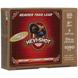 Hevi-Shot Hevi-13 Turkey 20 Gauge Ammo 3" #7 Tungsten Shot 1-1/4 oz Box of 5
