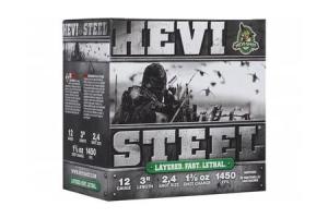 Hevishot 12 Gauge Shotgun Ammunition HS60024 3" 2-4 Steel 25 Rounds