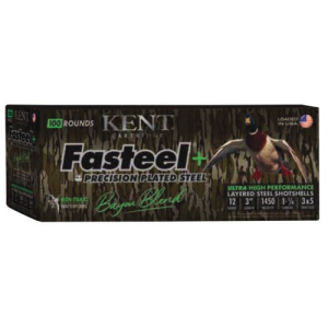 Kent Cartridge Fasteel + Precision Steel 12 Gauge 3" #3/#5 1-1/4 oz 100rds Shotshell - High-Speed for Target and Game - CC123FSP363X5