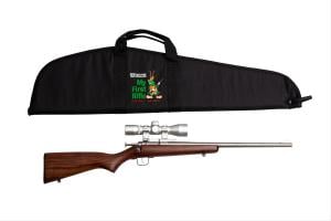 Keystone Sporting Arms Crickett Package Walnut .w/ Scope &; Bag KSA2238BSC 22 LR 1 16.125"