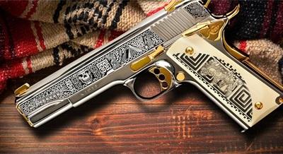 Kimber Aztec Temple Bursts K1911 SEC-KIMBER 1911 38 Super 8 5.25"