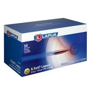 Lapua Scenar-L OTM 6.5x47mm Lapua 136 Grain Brass Cased Centerfire Rifle Ammunition 50 Rounds 4316016