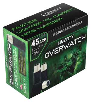 Liberty Ammunition OVERWATCH .45 Auto 105 Grain Open Cavity Lead-Free Handgun Ammo