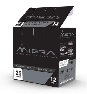 Migra Steel Shot Staxd Load 12 Gauge 1.25 oz 3in 4/6 Centerfire Shotgun Ammo 25 Rounds M-12S4-6