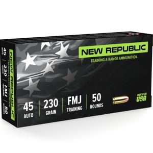 New Republic 45 Auto 230 Grain Full Metal Jacket(FMJ) - Made in USA