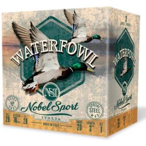 Nobel Sport Waterfowl 20 Gauge 3" 1oz. Steel #4 Shot 25 Rounds