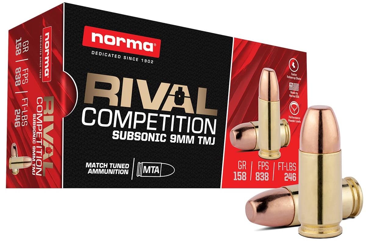 Norma Range/Training 9mm 158 gr TMJ 50rds Rifle Ammo for Practice - 801902412