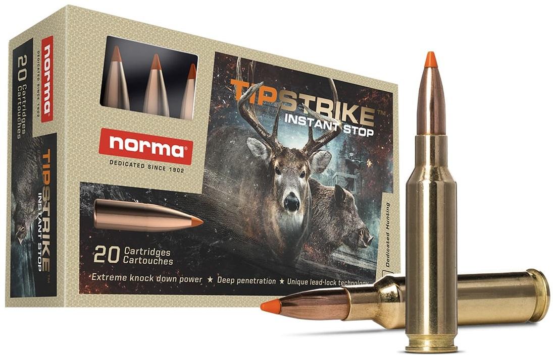 Norma Tipstrike 6.5 Creedmoor 140 gr PT 20rds Rifle Ammo for High-Precision Hunting - 20166512