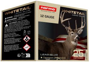 Norma WHITETAIL Shotshells 12ga 2-3/4" 1oz 1600 fps Slug 25/ct